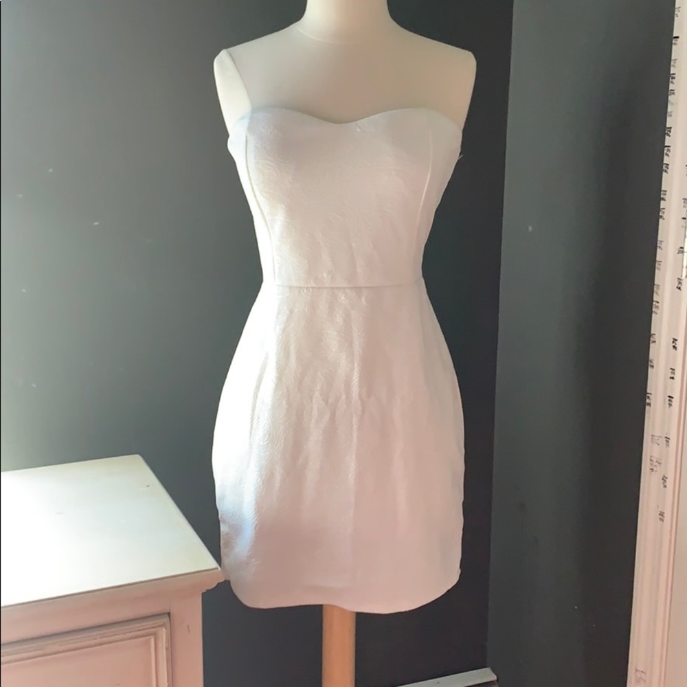 Charlotte Russe white strapless dress XL New